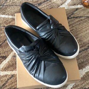 wanted black bow sneakers